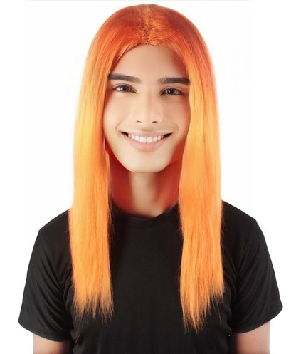 Rainbow Rapper | Multiple color Straight Medium Length Music Icon Wig | Premium Halloween Wig