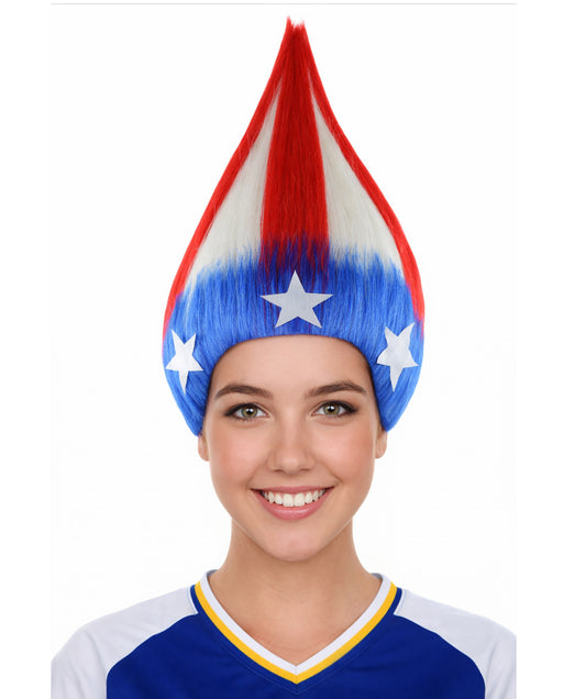Fun Troll Wigs| Multiple Snack and Flag Options | Premium Breathable Capless Cap