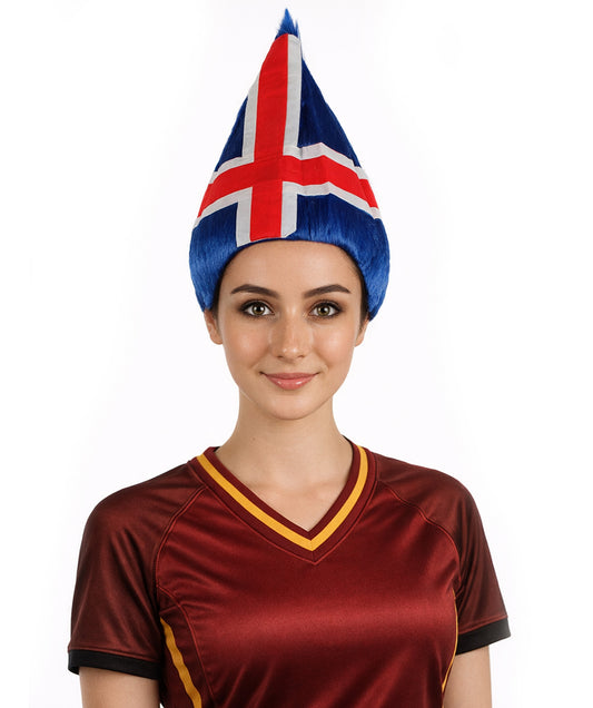 Iceland Flag Troll Multicolor Wig