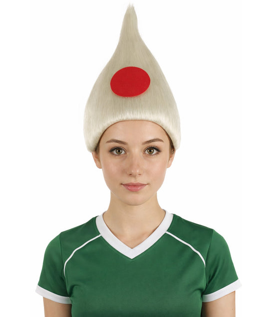 Japan Flag Troll White and Red Wig