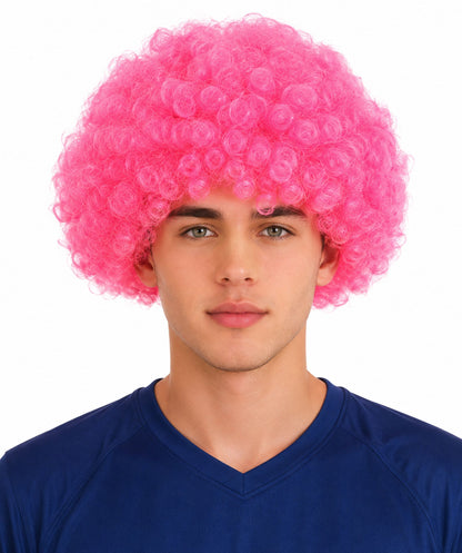 Pink Unisex Afro Wig | Jumbo Super Size Curly Wig