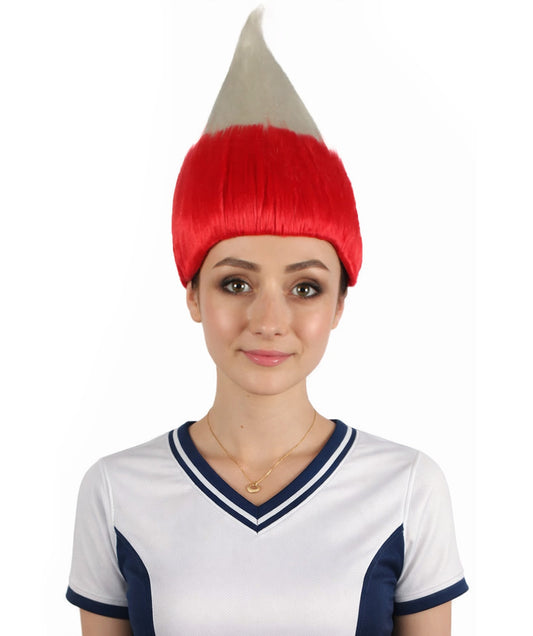 Poland Flag Troll White and Red Wig