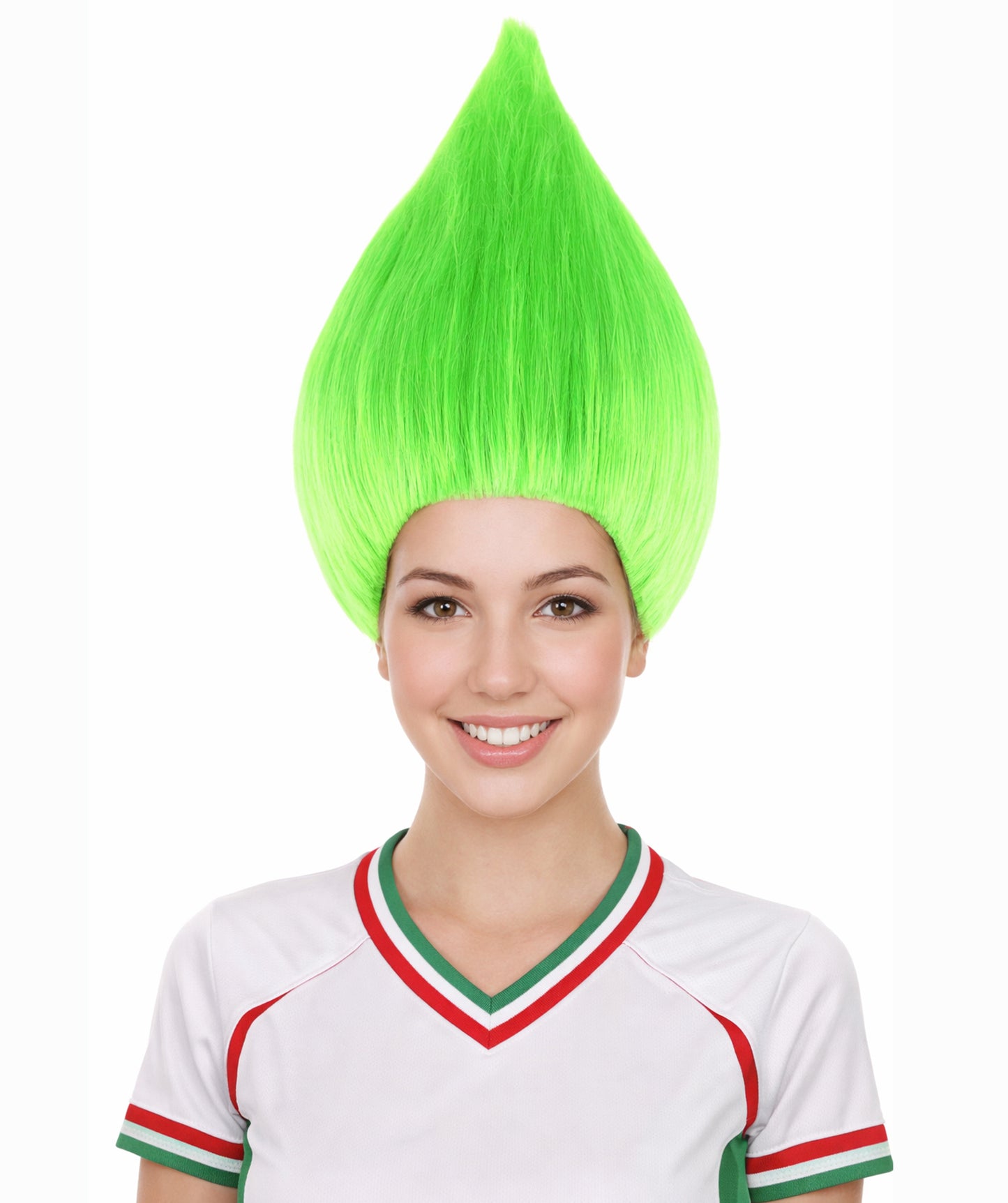 Unisex Santa's helper Neon Green Troll Wig
