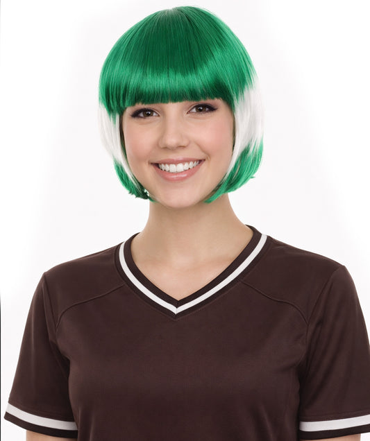Saudi Arabia Flag Bob Green and White Wig