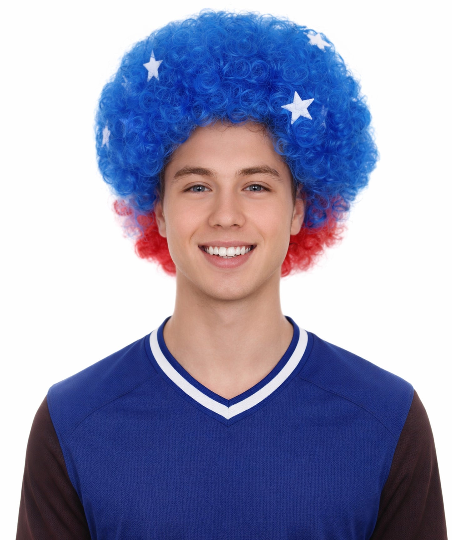 United States Flag Afro Multicolor Wig