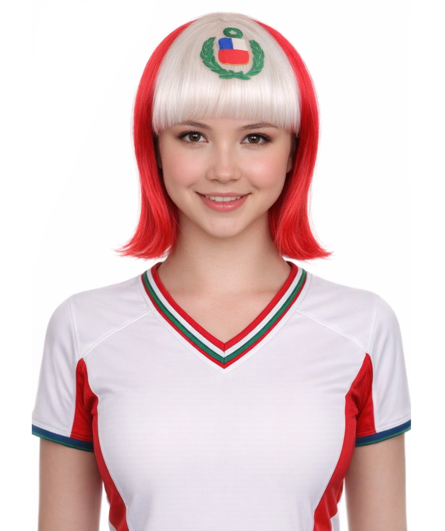 Peru Flag Bob Multicolor Wig