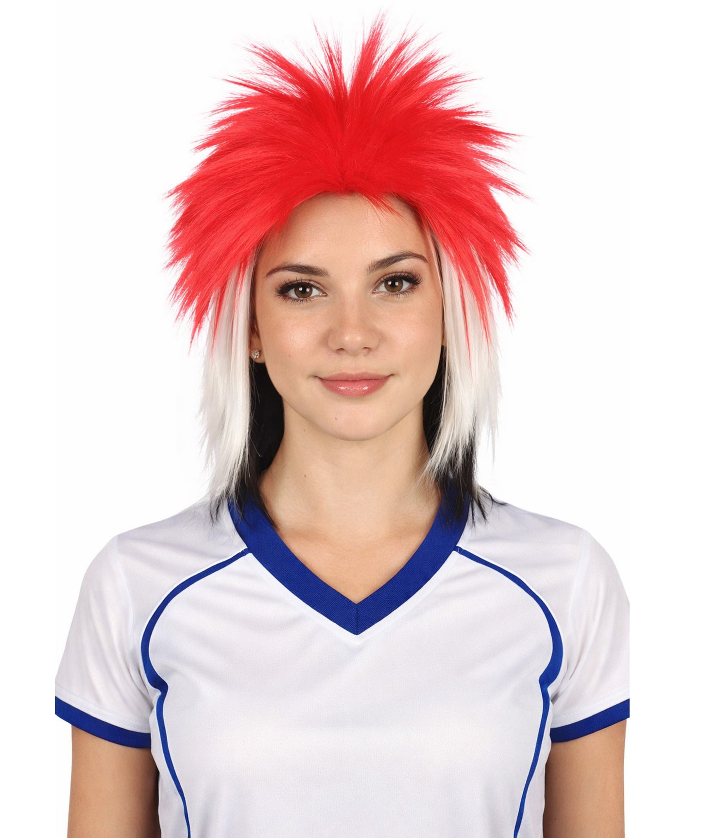 Egypt Flag 80's Mullet Multicolor Wig