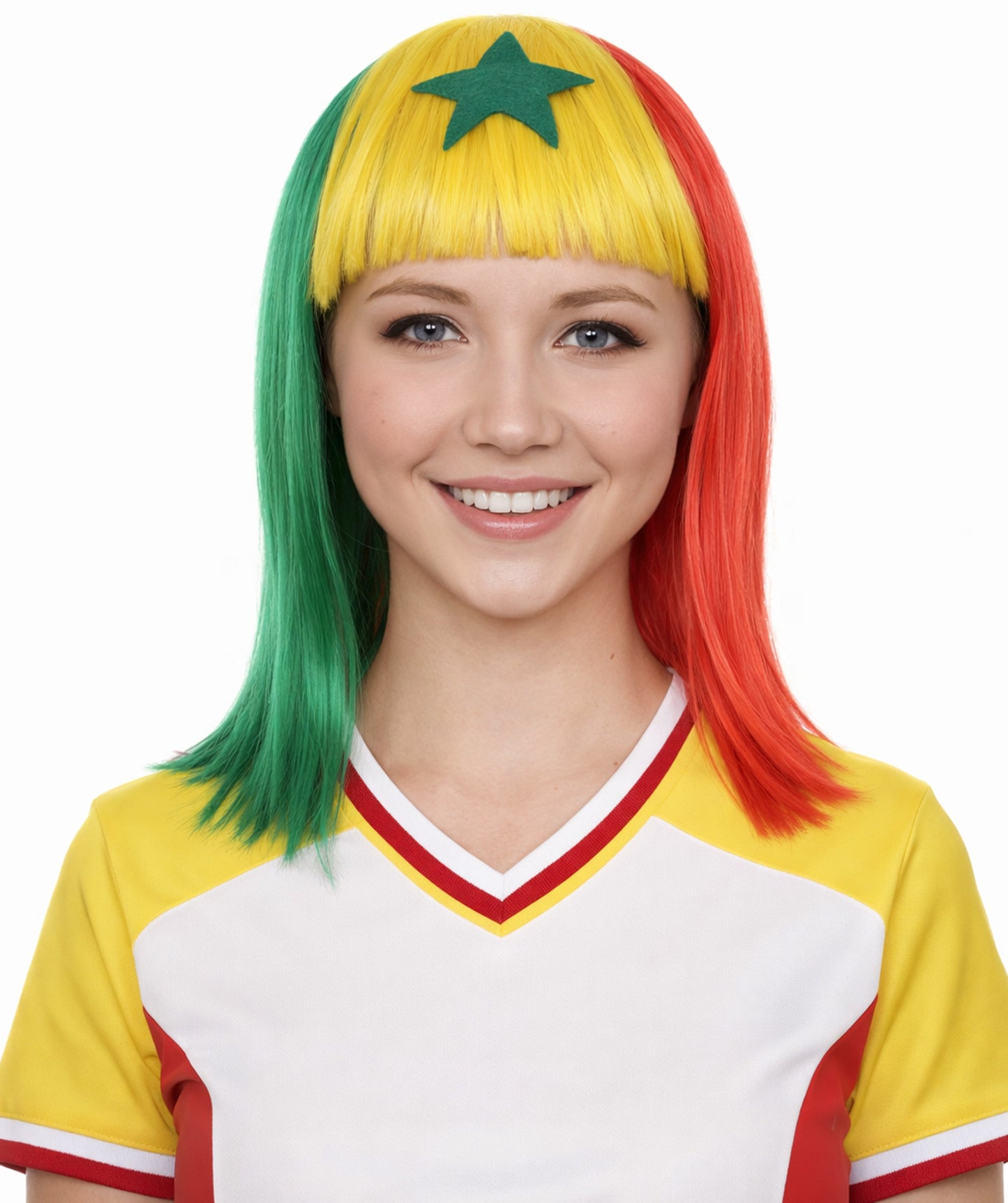 Senegal Flag Bob Multicolor Wig