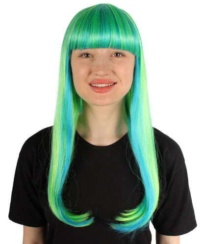 Womens Long Bob Wigs Collections |  Fancy Party Event Ready Halloween Wigs | Premium Breathable Capless Cap