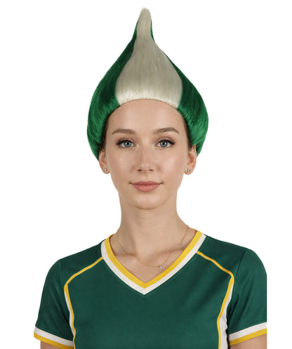 Nigeria Flag Sport Troll Green & White Wig