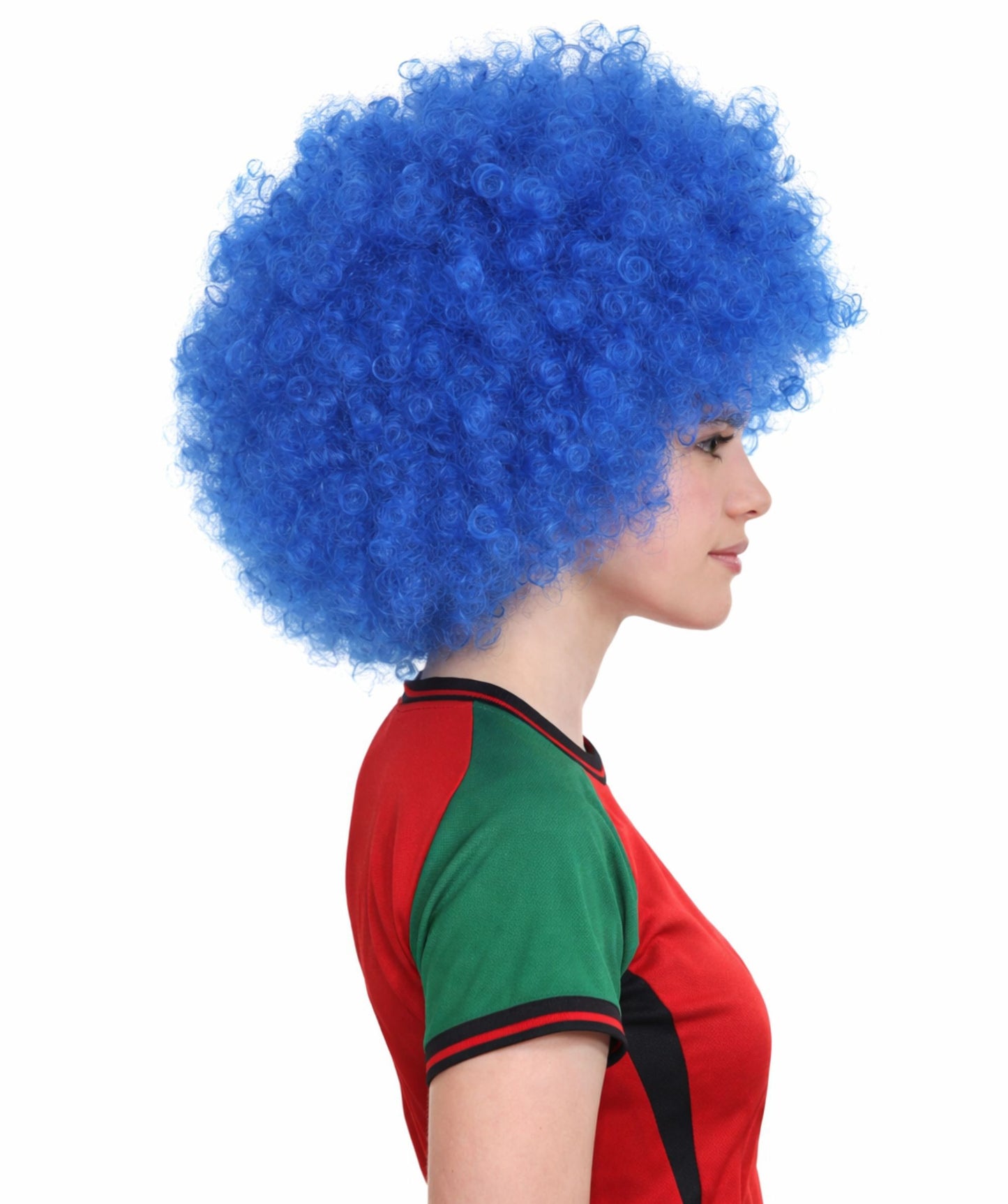 Short Afro Clown Unisex Wig | Fancy Halloween Wig Premium Breathable Capless Cap | Multicolor Options