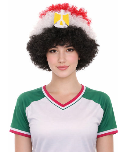 Egypt Flag Afro Multicolor Wig