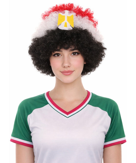 Egypt Flag Afro Multicolor Wig
