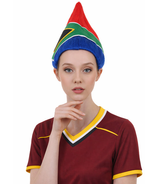 South Africa Flag Troll Multicolor Wig