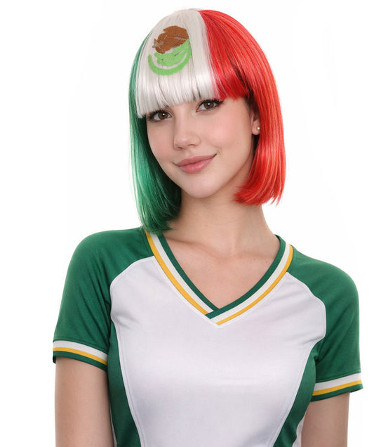 Mexico Flag Bob Multicolor Wig