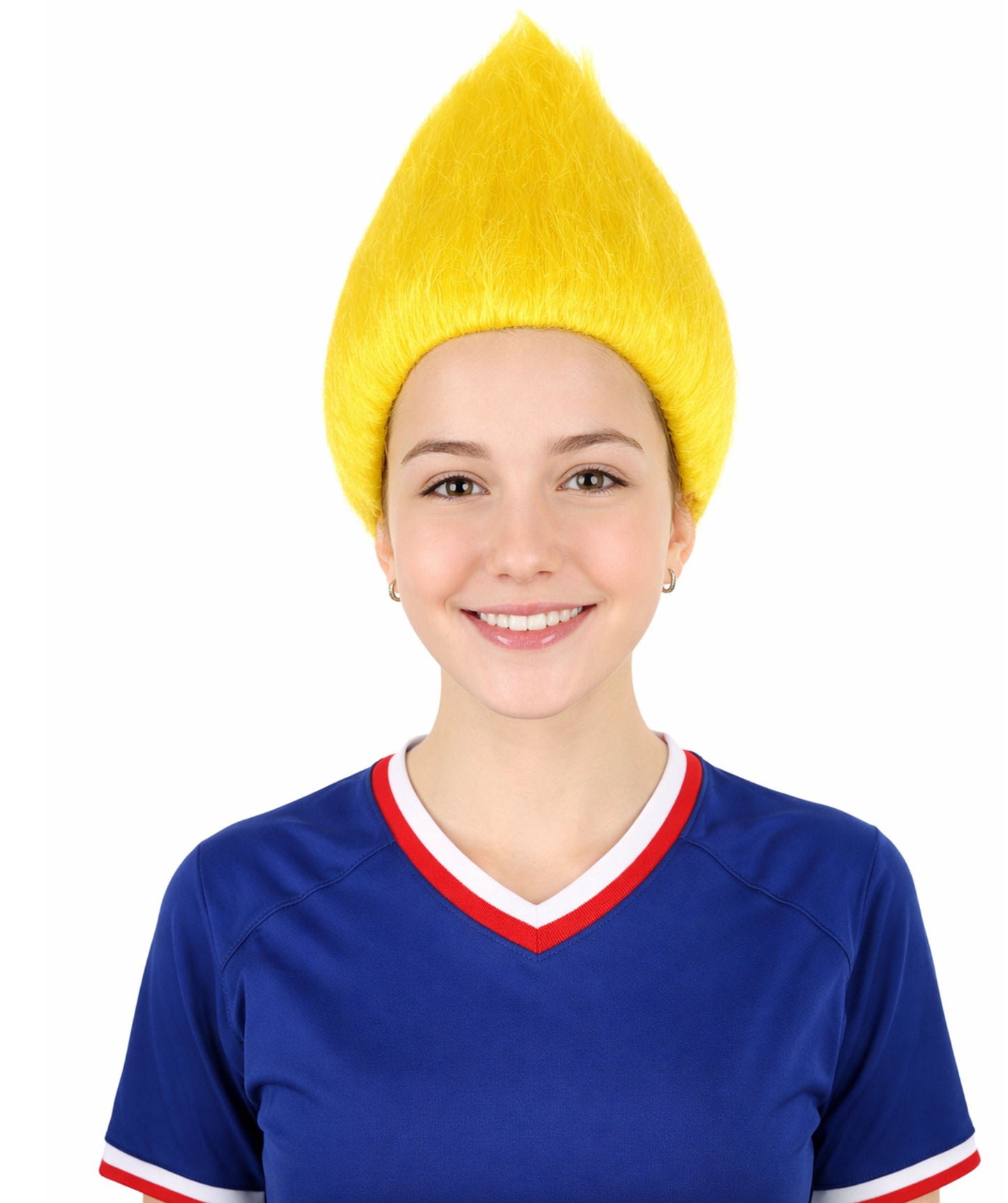 Unisex Yellow Color Troll Wig  I Ideal for Halloween I Flame-Retardant Synthetic Fiber Hair