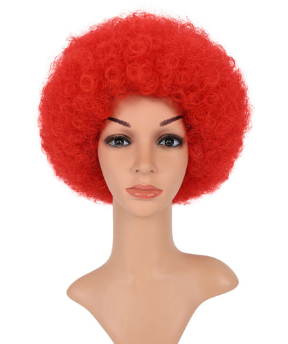 Turkey Flag Red & White Clown Afro Wig