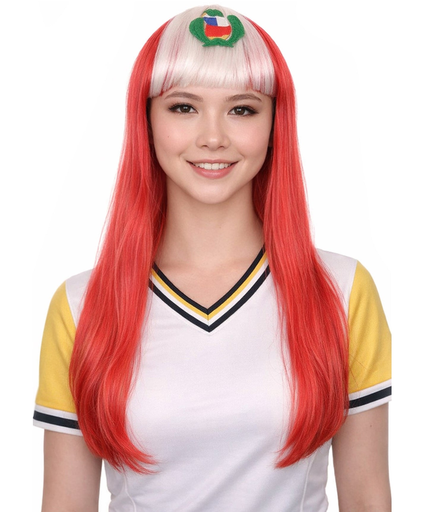 Peru Flag Long Bob Multicolor Wig