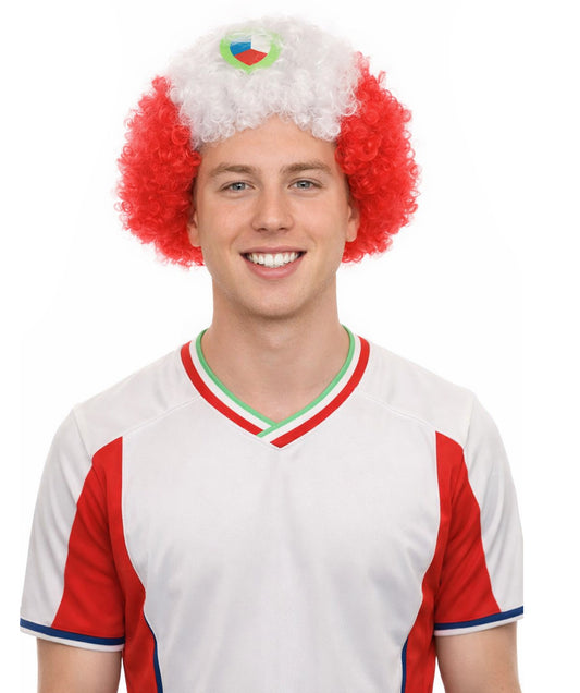 Peru Flag Afro Multicolor Wig