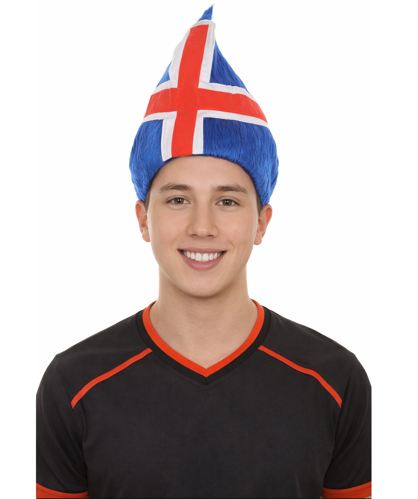Iceland Flag Troll Multicolor Wig