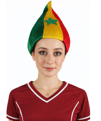 Senegal Flag Troll Multicolor Wig