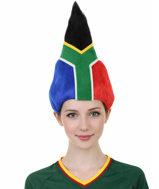 South Africa Flag Troll Multicolor Wig