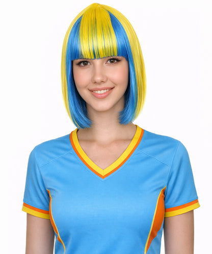 Sweden Flag Bob Multicolor Wig