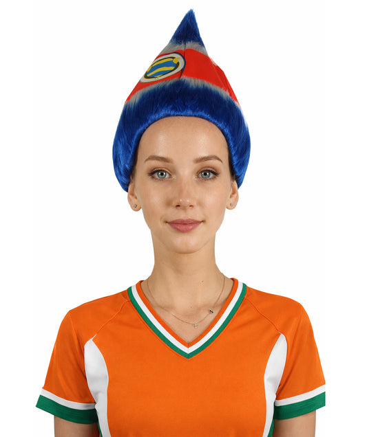 Costa Rica Flag Troll Multicolor Wig