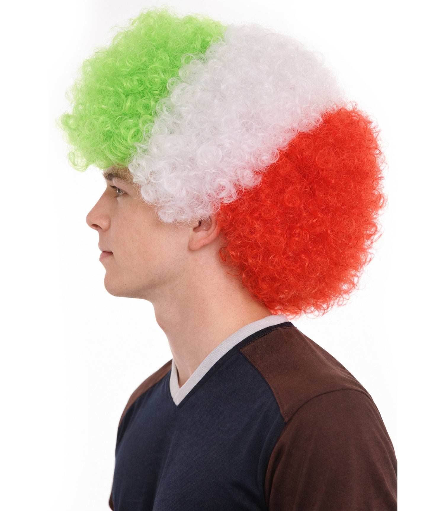 Iran  Flag Afro Multicolor Wig