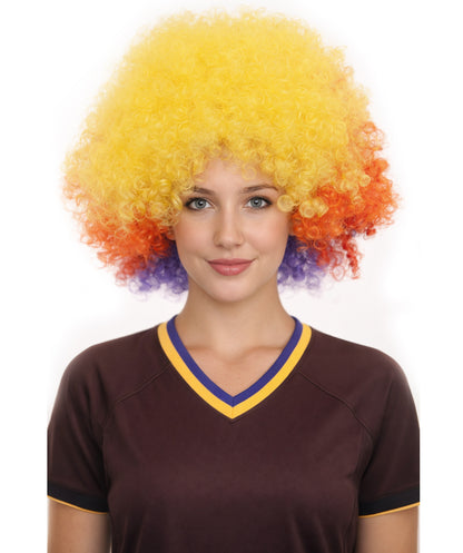 Sport Afro Wig | Super Size Jumbo Multicolor Wig | Premium Breathable Capless Cap