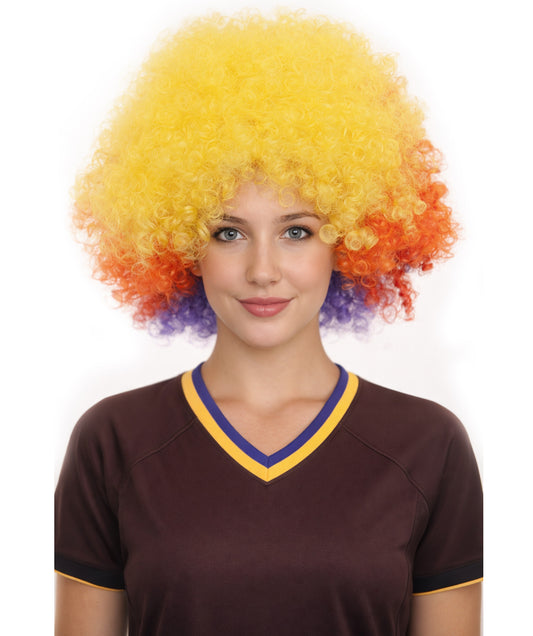 Sport Afro Wig | Super Size Jumbo Multicolor Wig | Premium Breathable Capless Cap