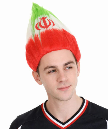 Iran Flag Troll Multicolor Wig