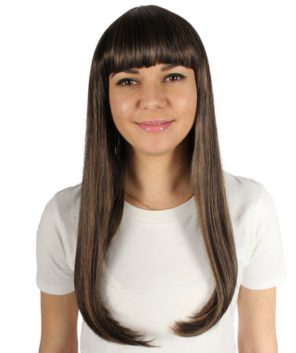 Womens Long Bob Wigs Collections |  Fancy Party Event Ready Halloween Wigs | Premium Breathable Capless Cap