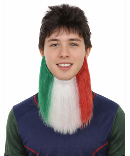 Italy Flag Red White & Green Beard
