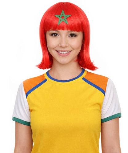 Morocco Flag Bob Red and Green Wig