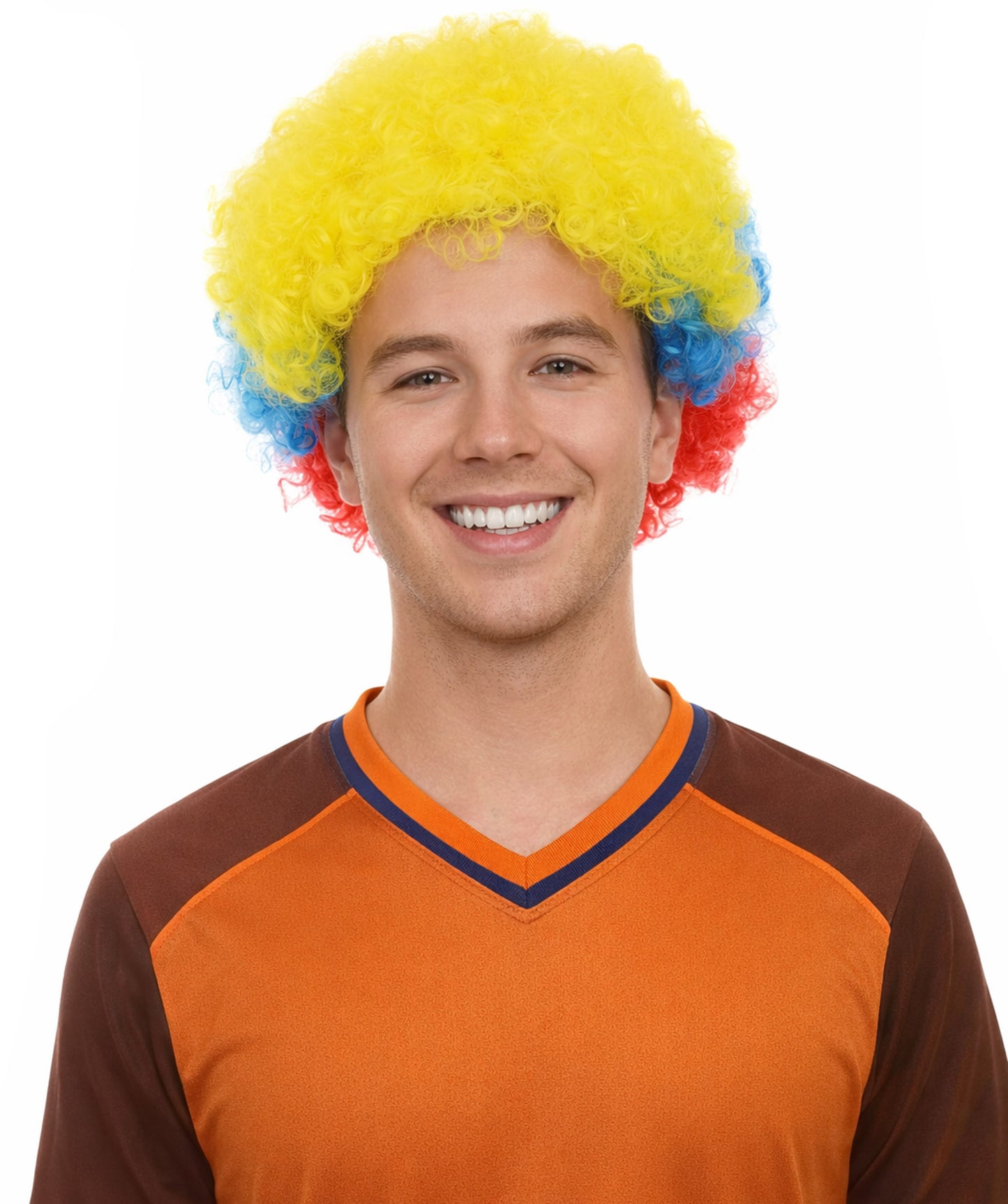 Ecuador Flag Afro Multicolor Wig