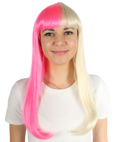 Womens Long Bob Wigs Collections |  Fancy Party Event Ready Halloween Wigs | Premium Breathable Capless Cap