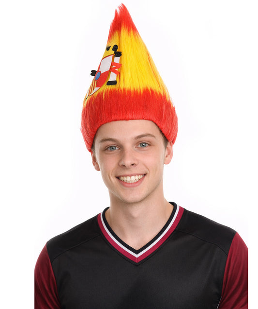 Spain Flag Troll Multicolor Wig
