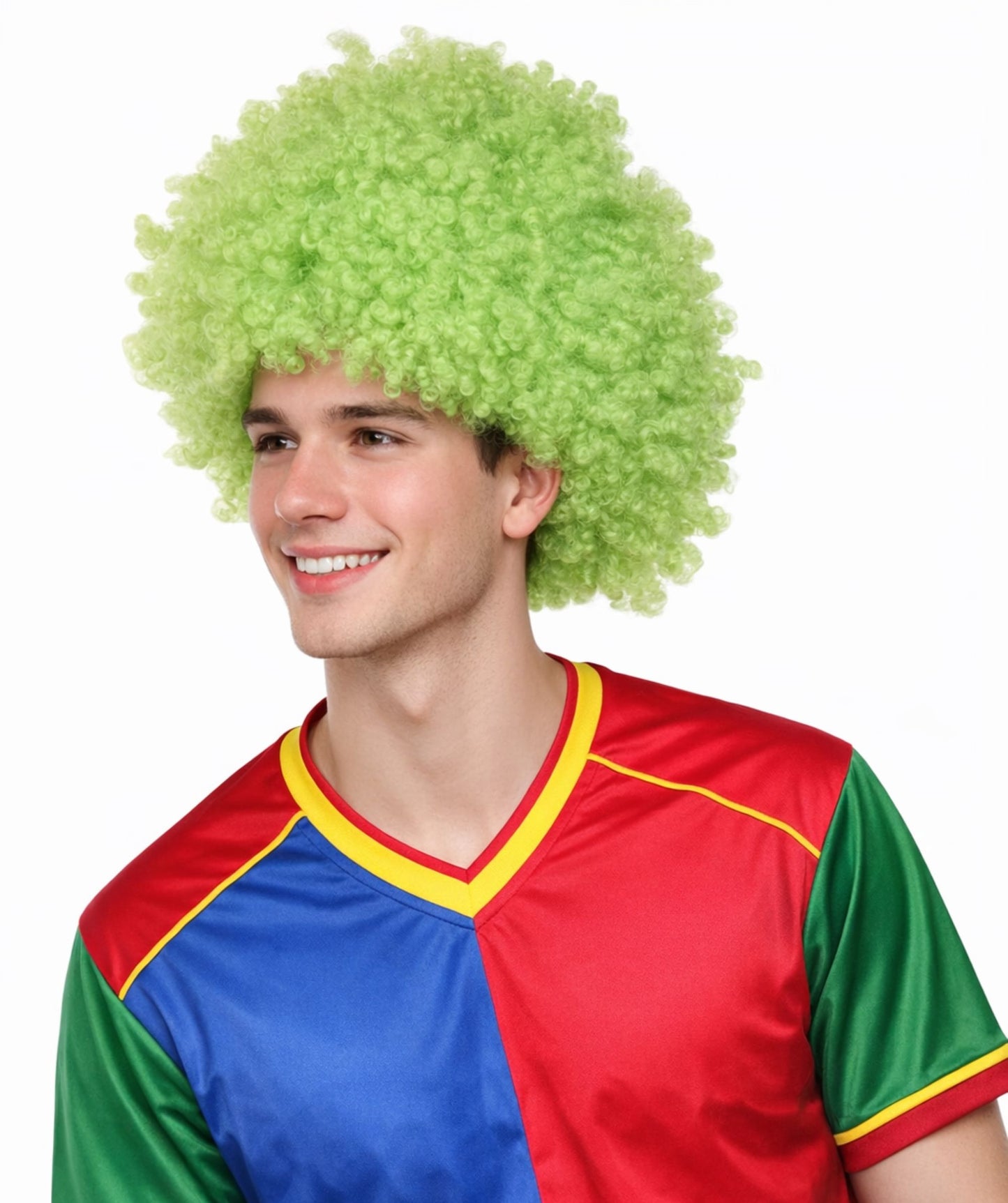 Super Afro Green Wig