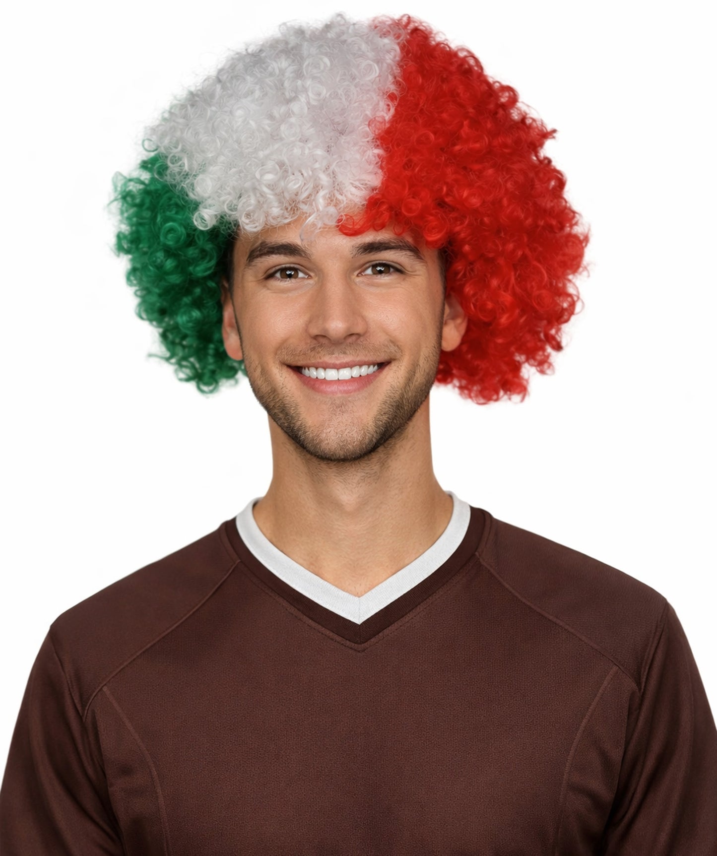 Mexico Flag Afro Multicolor Wig