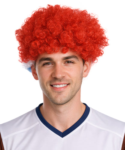 Holland Flag Afro Multicolor Wig