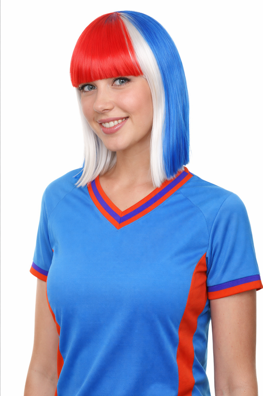 Iceland Flag Bob Multicolor Wig
