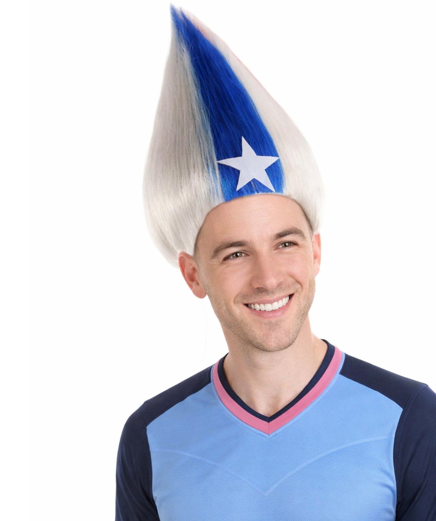 USA Flag Troll Multicolor Wig