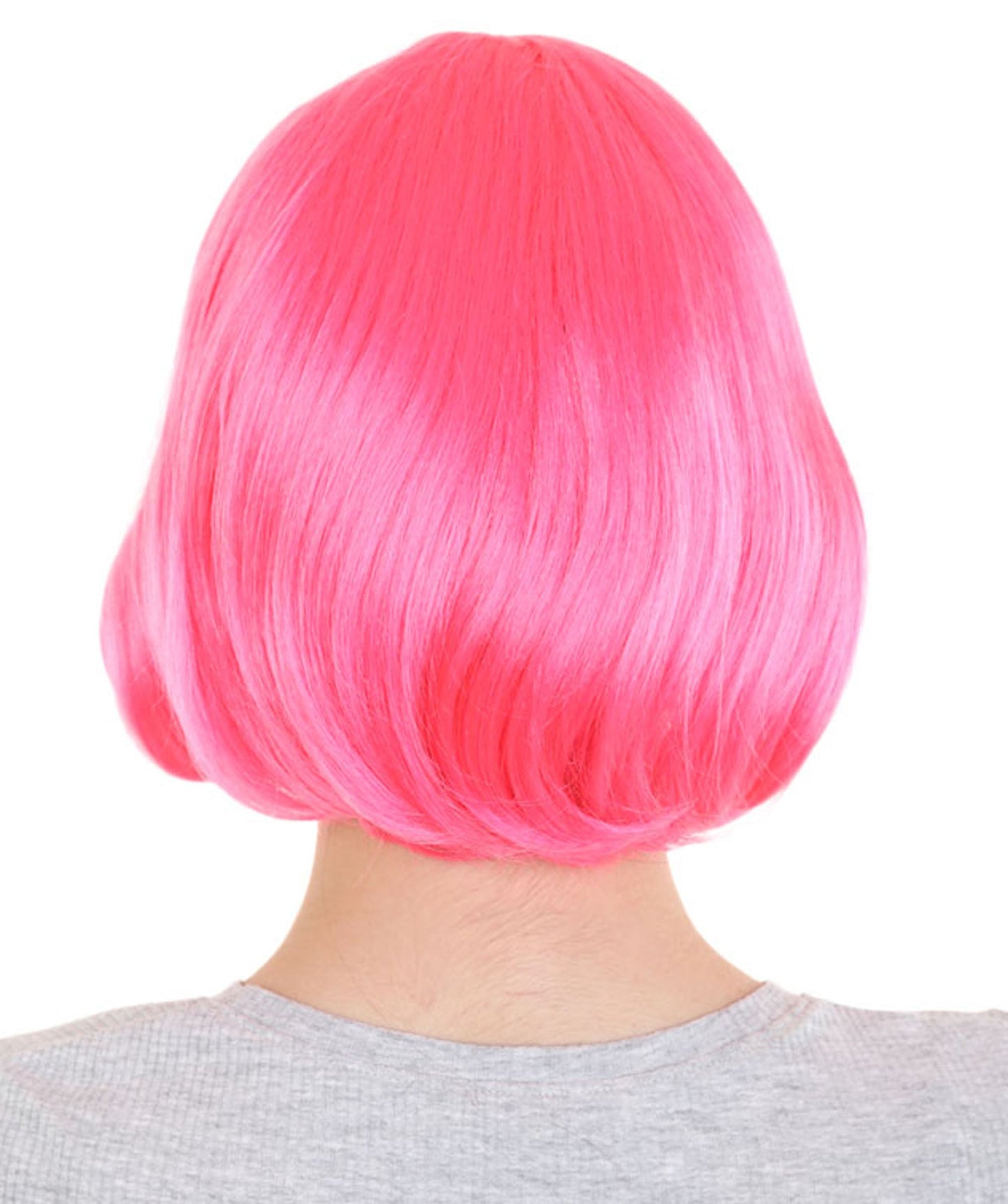 Womens Pink Lady Bob Wig | Modern Bob Medium Cosplay Halloween Wig | Premium Breathable Capless Cap