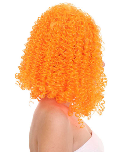 Womens Animation Orange Curly Wig | Orange TV/Movie Wigs | Premium Breathable Capless Cap
