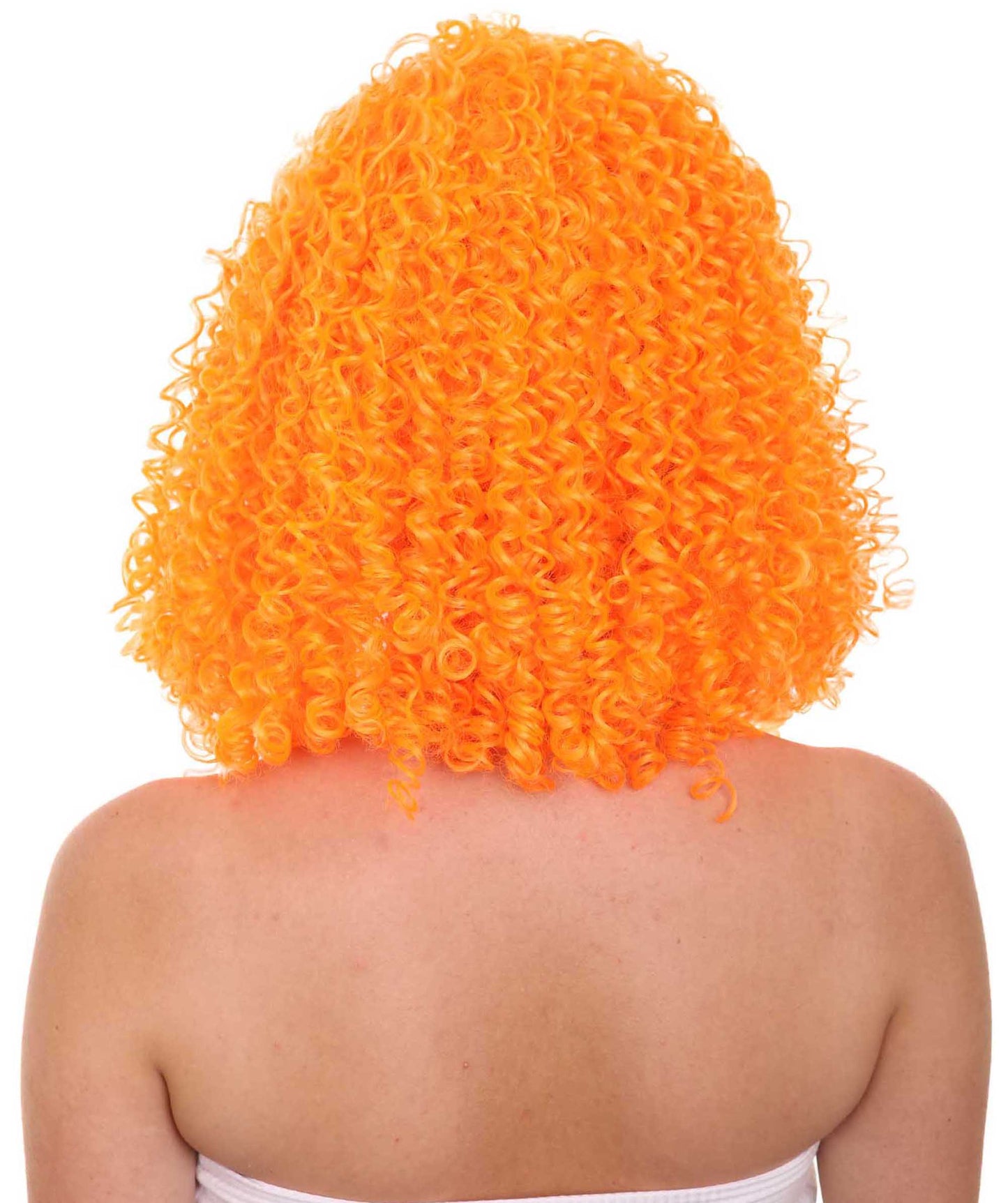 Womens Animation Orange Curly Wig | Orange TV/Movie Wigs | Premium Breathable Capless Cap