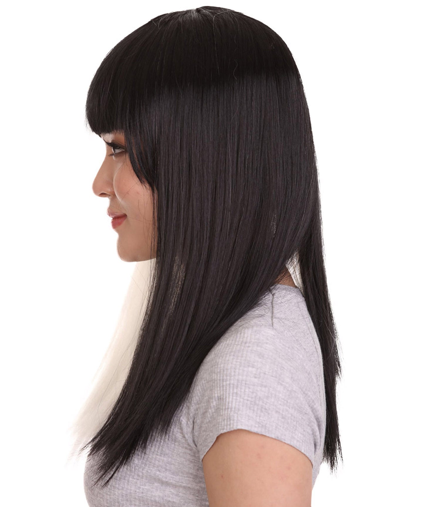 Black and White Long Womens Wig | Half And Half Cosplay Halloween Wig | Premium Breathable Capless Cap