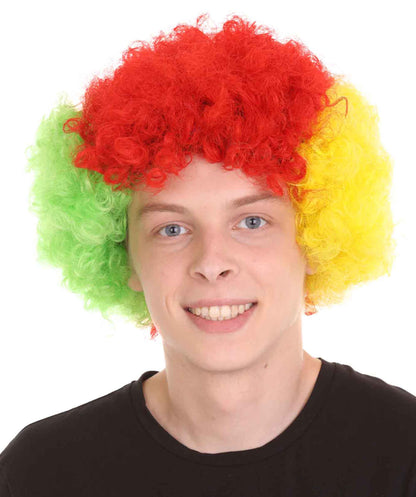 Sport Afro Fun Wig collection | Jumbo Red Yellow Wig