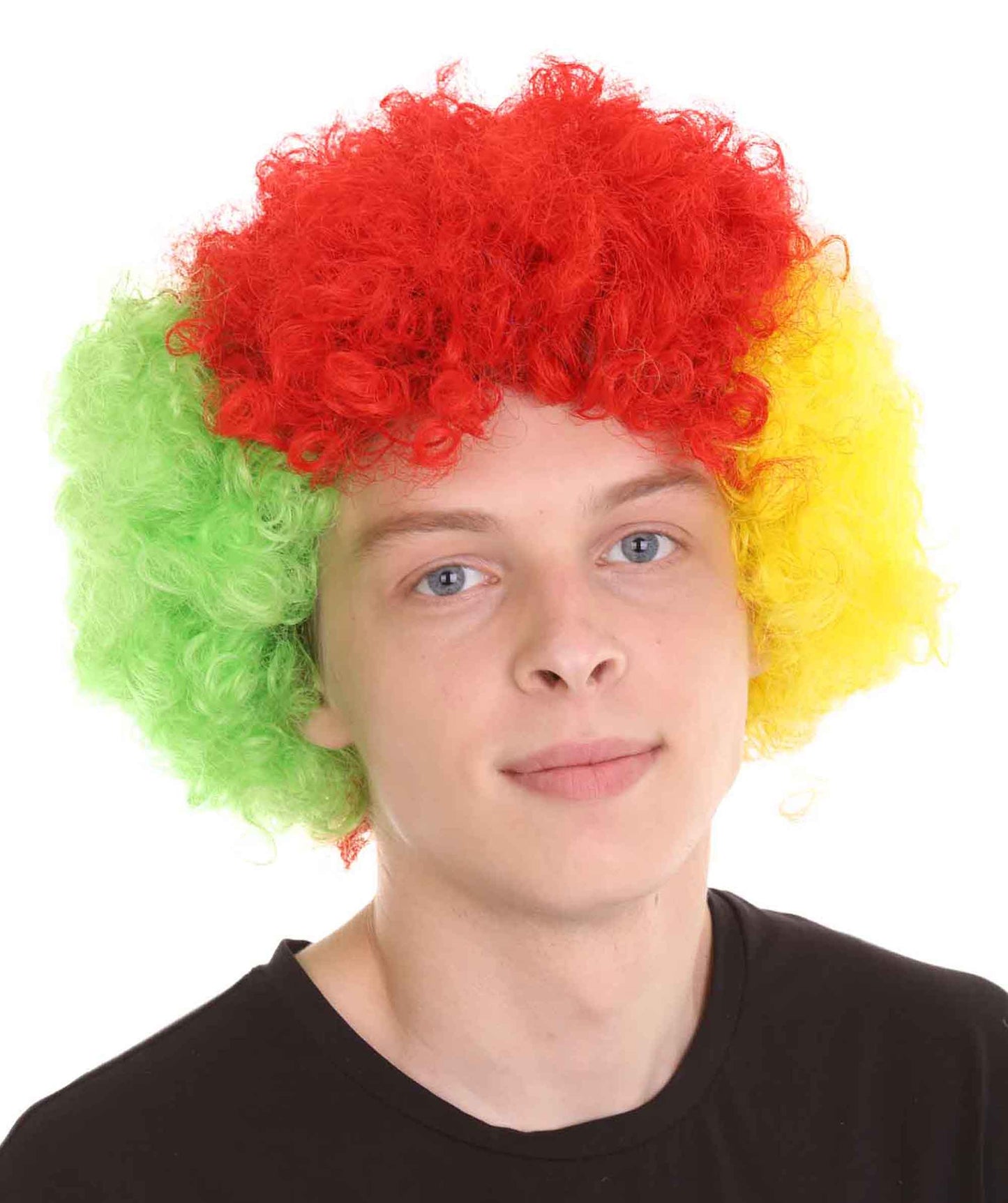 Sport Afro Fun Wig collection | Jumbo Red Yellow Wig
