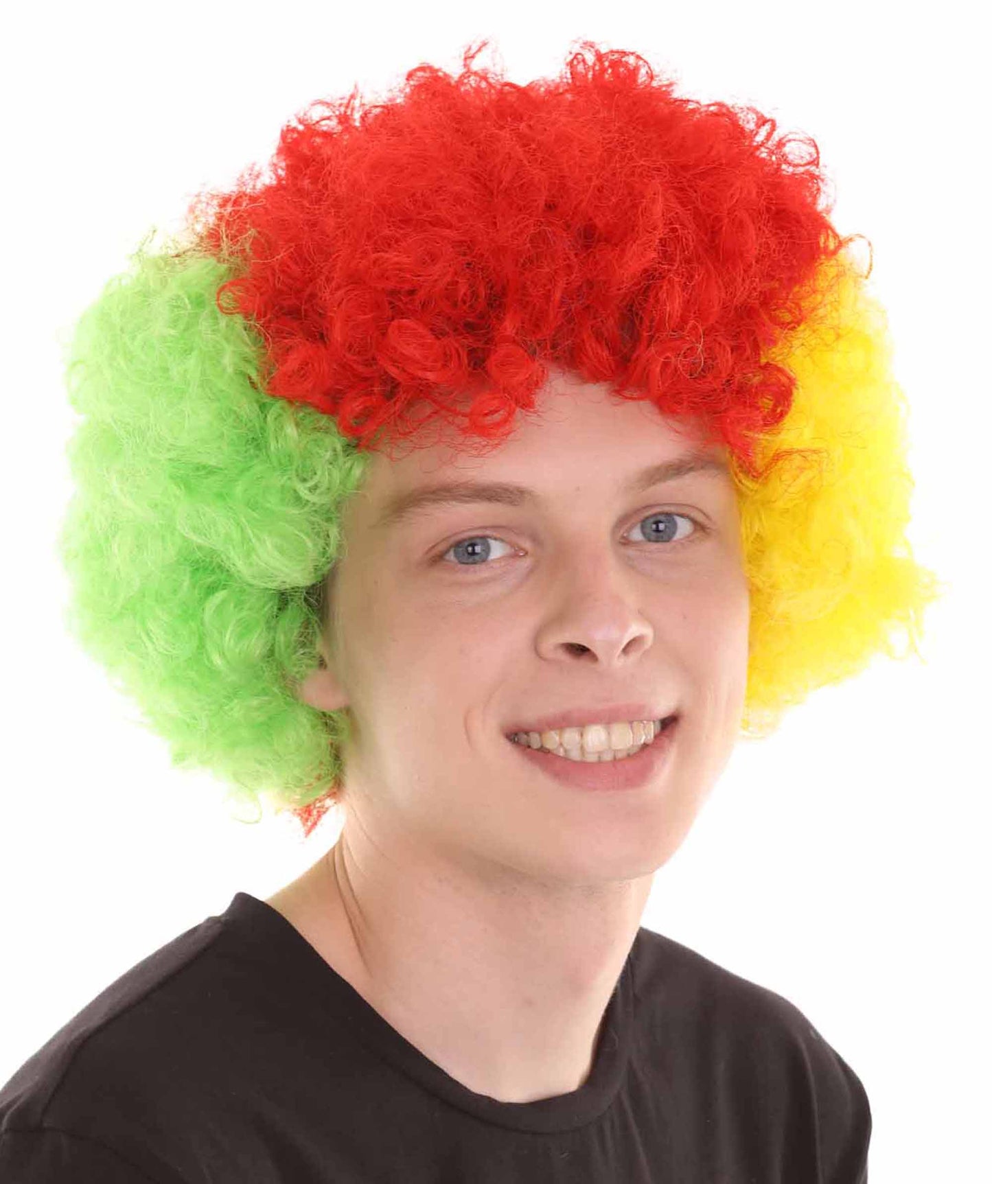 Sport Afro Fun Wig collection | Jumbo Red Yellow Wig